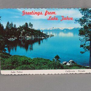 Vintage Postcard - Greeting from Lake Tahoe - Dexter Press